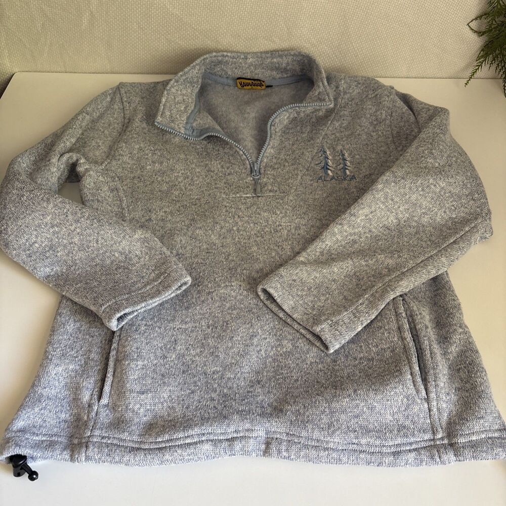Vintage Renegade Club Quarter Zip, Heathered Blue, Sz L, Womens Fleece, Pockets